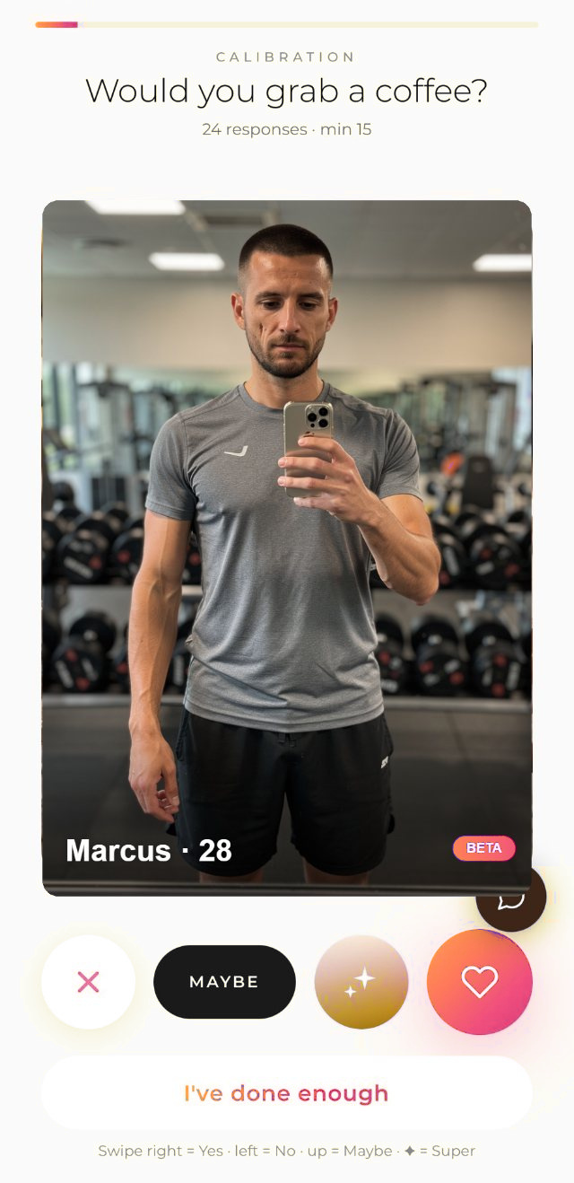 Calibration, would you grab a coffee with Marcus?