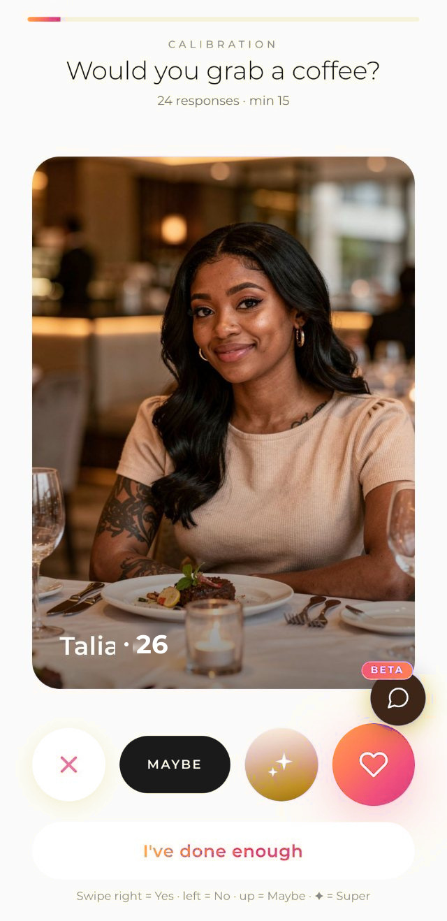 Calibration, would you grab a coffee with Talia?